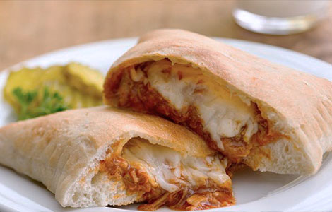 Chicken tikka calzone